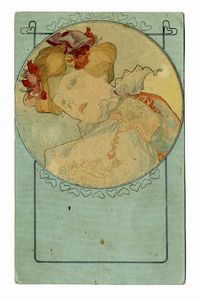 Alphonse Mucha - Bozzetto per cartolina postale.