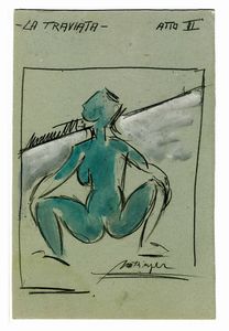 NERINO NANNETTI (NERI) - La Traviata. Atto II.