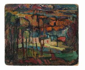 GINO (LUIGI) ROSSI - Paesaggio collinare/Ritratto femminile.