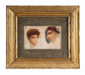 Luigi Serra - Studio di due teste femminili.