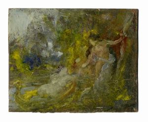 Armando Spadini - Mos salvato dalle acque.