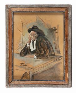 Lorenzo Viani - Uomo all'osteria.