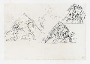 ADOLFO DE CAROLIS : Lotto composto di 4 studi per il Palazzo del Podest di Bologna.  - Asta Arte Antica, Moderna e Contemporanea [parte II] - Associazione Nazionale - Case d'Asta italiane