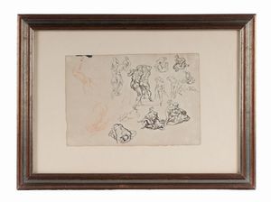 ADOLFO DE CAROLIS - Studio di nudi e Battaglie di Felsina.