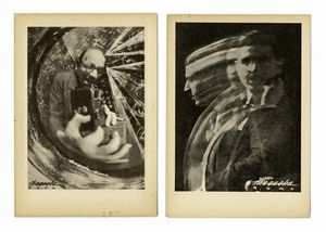 Anton Giulio Bragaglia - Lotto composto di 2 cartoline futuriste.