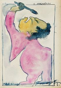 NERINO NANNETTI (NERI) : Lotto composto di 31 ritratti di personalit futuriste.  - Asta Arte Antica, Moderna e Contemporanea [parte II] - Associazione Nazionale - Case d'Asta italiane