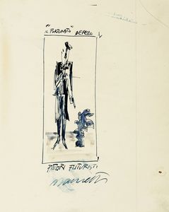 NERINO NANNETTI (NERI) : Lotto composto di 31 ritratti di personalit futuriste.  - Asta Arte Antica, Moderna e Contemporanea [parte II] - Associazione Nazionale - Case d'Asta italiane