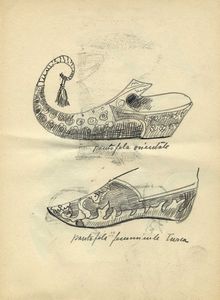 REMO BIANCO : Album di disegni con studi di calzature.  - Asta Arte Antica, Moderna e Contemporanea [parte II] - Associazione Nazionale - Case d'Asta italiane