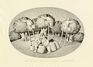 ALBERICO MORENA - Raccoglitori di olive.