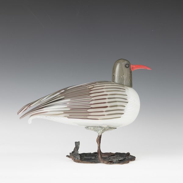 TONI ZUCCHERI : Venini, Murano 1989 Gabbiano  - Asta Vetri di Murano del '900 - Associazione Nazionale - Case d'Asta italiane