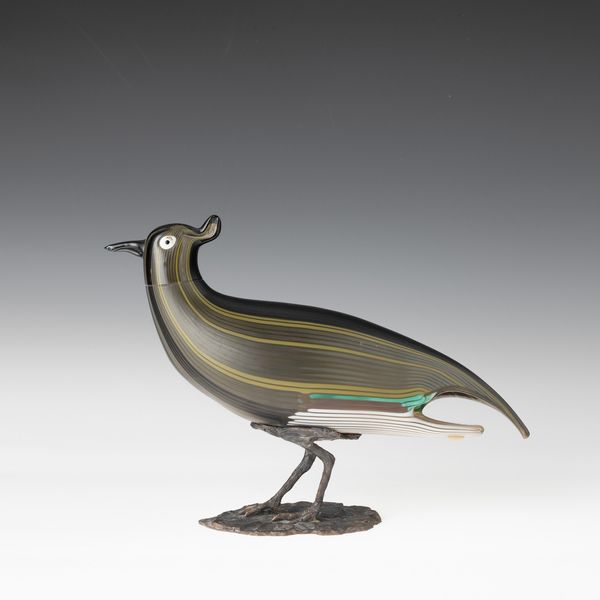 TONI ZUCCHERI : Venini, Murano 1991 Pavoncella  - Asta Vetri di Murano del '900 - Associazione Nazionale - Case d'Asta italiane