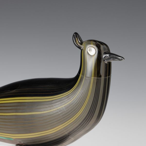 TONI ZUCCHERI : Venini, Murano 1991 Pavoncella  - Asta Vetri di Murano del '900 - Associazione Nazionale - Case d'Asta italiane