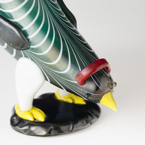 FULVIO BIANCONI : Venini, Murano 1993 Gallo e Gallina  - Asta Vetri di Murano del '900 - Associazione Nazionale - Case d'Asta italiane