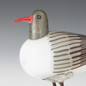 TONI ZUCCHERI : Venini, Murano 1989 Gabbiano  - Asta Vetri di Murano del '900 - Associazione Nazionale - Case d'Asta italiane