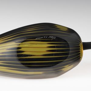 TONI ZUCCHERI : Venini, Murano 1998 Fischione  - Asta Vetri di Murano del '900 - Associazione Nazionale - Case d'Asta italiane