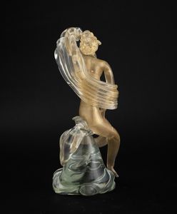 FLAVIO POLI : Seguso Vetri dArte, Murano 1940 ca  - Asta Vetri di Murano del '900 - Associazione Nazionale - Case d'Asta italiane