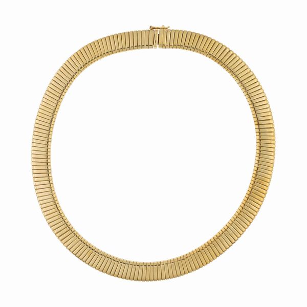 Collana tubogas in oro giallo 18kt  - Asta Gioielli e Orologi - Associazione Nazionale - Case d'Asta italiane