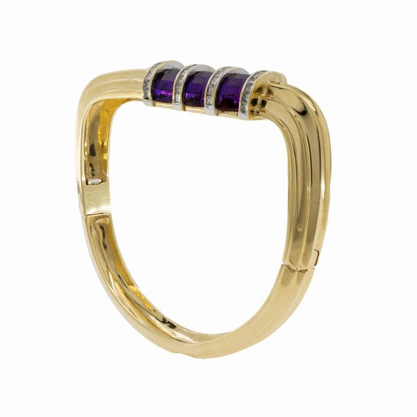 Bracciale a manetta in oro giallo 18kt  - Asta Gioielli e Orologi - Associazione Nazionale - Case d'Asta italiane