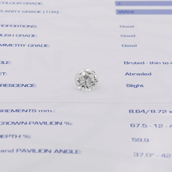 Diamante naturale sciolto taglio brillante ct 2,39  - Asta Gioielli e Orologi - Associazione Nazionale - Case d'Asta italiane