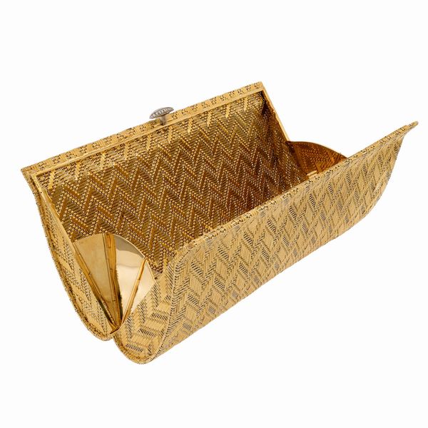 Pochette da sera in oro giallo 18kt  - Asta Gioielli e Orologi - Associazione Nazionale - Case d'Asta italiane