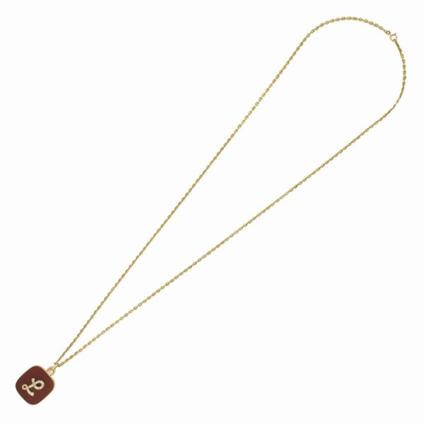Lunga collana in oro giallo 18kt e pendente con lettera L  - Asta Gioielli e Orologi - Associazione Nazionale - Case d'Asta italiane