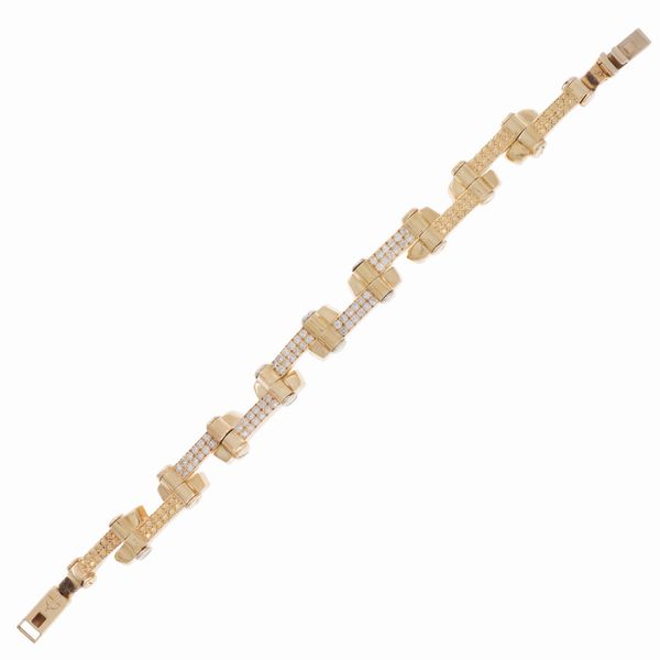 Bracciale a motivo geometrico  - Asta Gioielli e Orologi - Associazione Nazionale - Case d'Asta italiane
