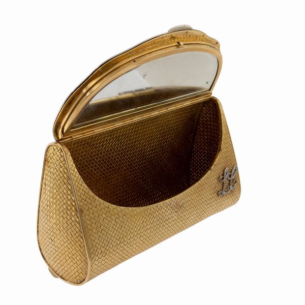 Pochette da sera in oro giallo 18kt  - Asta Gioielli e Orologi - Associazione Nazionale - Case d'Asta italiane