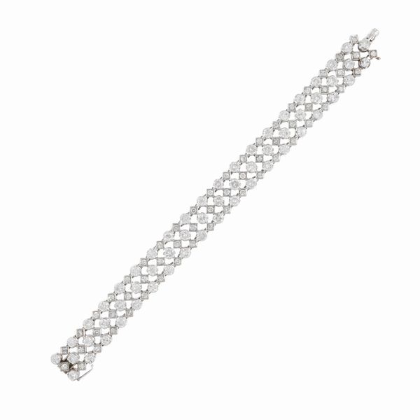 Bracciale in oro bianco 18kt e diamanti  - Asta Gioielli e Orologi - Associazione Nazionale - Case d'Asta italiane