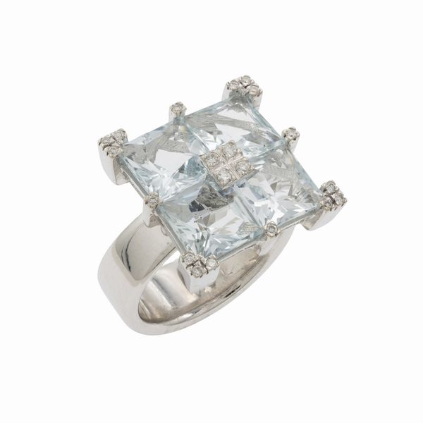 Anello collezione Quarter Acquamarina  - Asta Gioielli e Orologi - Associazione Nazionale - Case d'Asta italiane