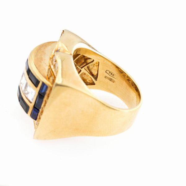 Moroni anello a ponte in oro giallo 18kt  - Asta Gioielli e Orologi - Associazione Nazionale - Case d'Asta italiane