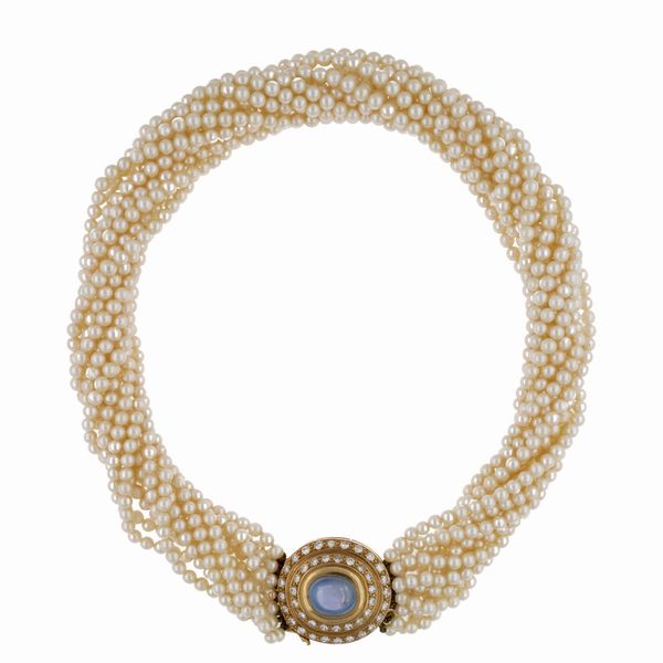 Collana a torchon composta da undici fili di perle  - Asta Gioielli e Orologi - Associazione Nazionale - Case d'Asta italiane