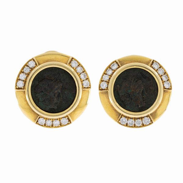 Bulgari orecchini collezione Monete  - Asta Gioielli e Orologi - Associazione Nazionale - Case d'Asta italiane