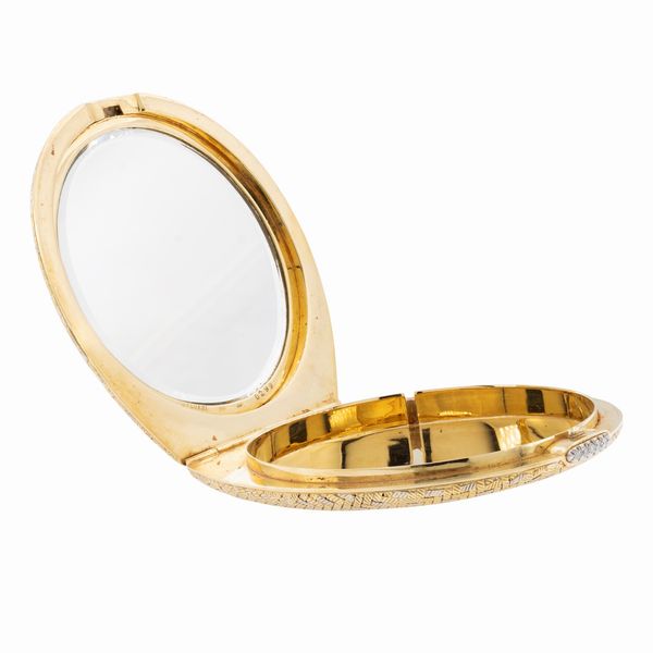 Bulgari trousse portacipria in oro a due colori 18kt  - Asta Gioielli e Orologi - Associazione Nazionale - Case d'Asta italiane