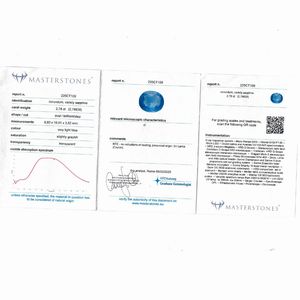 Anello in oro bianco 18kt e zaffiro Ceylon naturale  - Asta Gioielli e Orologi - Associazione Nazionale - Case d'Asta italiane