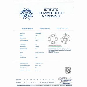 Diamante naturale sciolto taglio brillante ct 3,56  - Asta Gioielli e Orologi - Associazione Nazionale - Case d'Asta italiane