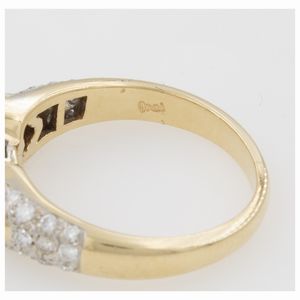 Damiani anello in oro giallo 18kt con un diamante naturale  - Asta Gioielli e Orologi - Associazione Nazionale - Case d'Asta italiane