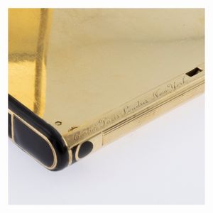 Cartier portasigarette in oro giallo 18kt e smalto nero  - Asta Gioielli e Orologi - Associazione Nazionale - Case d'Asta italiane
