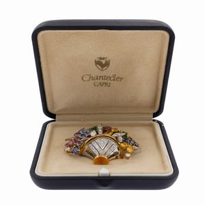 Chantecler spilla cestino di fiori  - Asta Gioielli e Orologi - Associazione Nazionale - Case d'Asta italiane