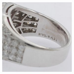 Bulgari anello a trombino con rubino Birmano naturale  - Asta Gioielli e Orologi - Associazione Nazionale - Case d'Asta italiane