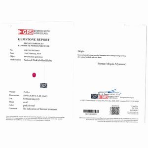 Bulgari anello a trombino con rubino Birmano naturale  - Asta Gioielli e Orologi - Associazione Nazionale - Case d'Asta italiane