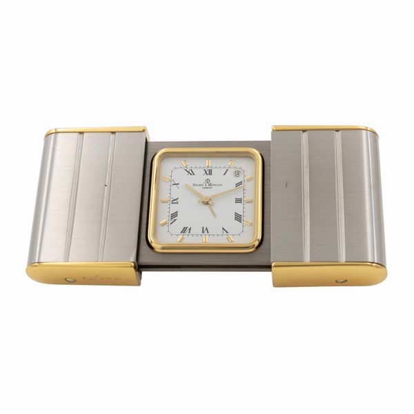 Baume Mercier orologio sveglia da viaggio vintage  - Asta Bijoux e Fashion Vintage Web Only - Associazione Nazionale - Case d'Asta italiane
