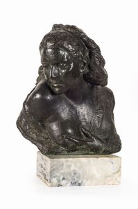 ALLOATI GIOVANNI BATTISTA Torino 1878 (1879) - 1964 - Busto femminile