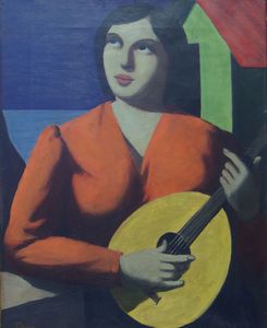 BORRA POMPEO Milano 1898 - 1973 - La mandolinista