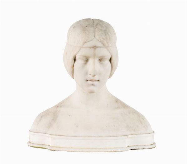 SCULTORE NON IDENTIFICATO : Figura femminile mezzo busto  - Asta Asta 149 Dipinti sculture e grafica - Associazione Nazionale - Case d'Asta italiane
