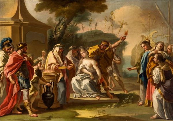 BARDELLINO PIETRO Napoli 1728-1810 : Sacrificio di Ifigenia  - Asta Asta 149 Dipinti sculture e grafica - Associazione Nazionale - Case d'Asta italiane