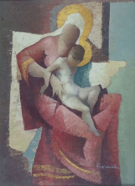 FROSECCHI PAOLO Firenze 1924 : Madonna  - Asta Asta 149 Dipinti sculture e grafica - Associazione Nazionale - Case d'Asta italiane