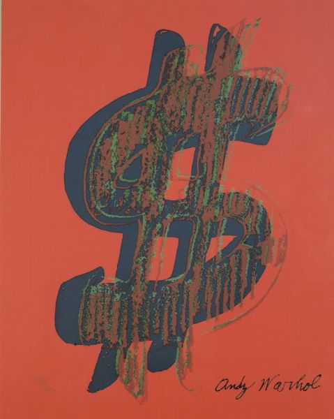 WARHOL ANDY USA 1927 - 1987 : Dollar sign  - Asta Asta 149 Dipinti sculture e grafica - Associazione Nazionale - Case d'Asta italiane