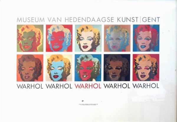 MANIFESTO : Andy Warhol  Museum Van Hedendaagse Kunst  Gent  1964  - Asta Asta 149 Dipinti sculture e grafica - Associazione Nazionale - Case d'Asta italiane