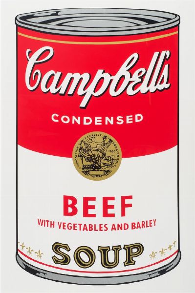 WARHOL ANDY USA 1927 - 1987 : Campbell's Soup Beef  - Asta Asta 149 Dipinti sculture e grafica - Associazione Nazionale - Case d'Asta italiane