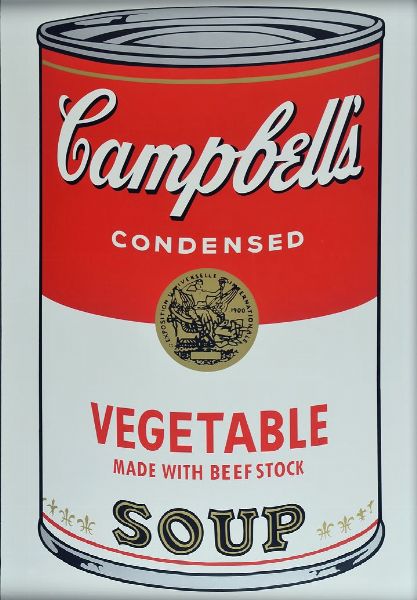 WARHOL ANDY USA 1927 - 1987 : Campbell's Soup Vegetable made with beef stock  - Asta Asta 149 Dipinti sculture e grafica - Associazione Nazionale - Case d'Asta italiane